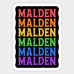 MALDEN COLORFUL XMAS CITY Sticker